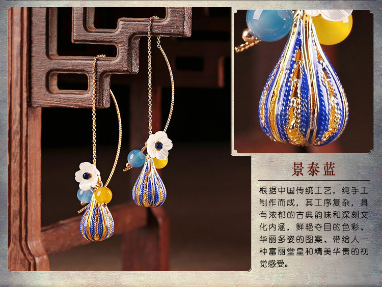 麗晴優(yōu)雅氣質(zhì)耳線耳環(huán)，古風(fēng)小清新首飾