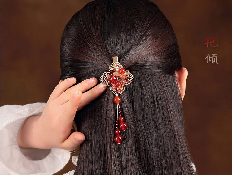 艷傾古風(fēng)琉璃發(fā)夾，嬌美匠心啟航閱讀頭飾