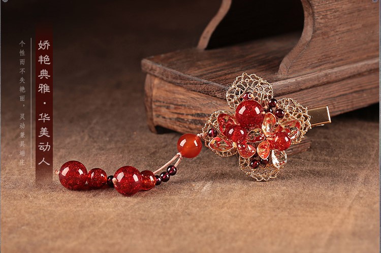 艷傾古風(fēng)琉璃發(fā)夾，嬌美匠心啟航閱讀頭飾