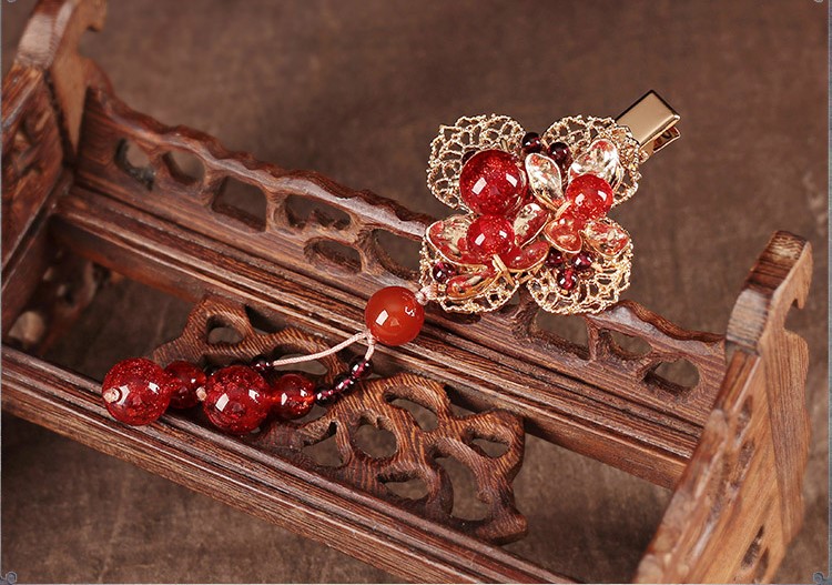 艷傾古風(fēng)琉璃發(fā)夾，嬌美匠心啟航閱讀頭飾