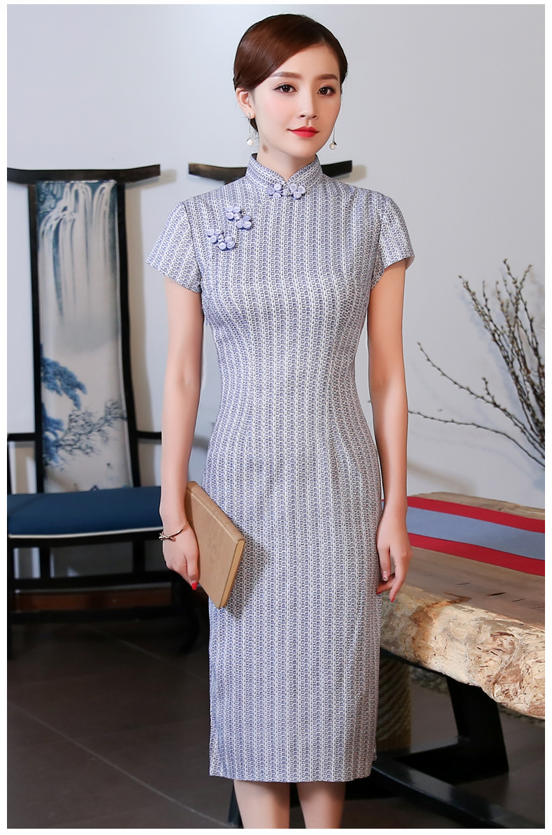 素雅民國(guó)風(fēng)旗袍，時(shí)尚復(fù)古旗袍裙