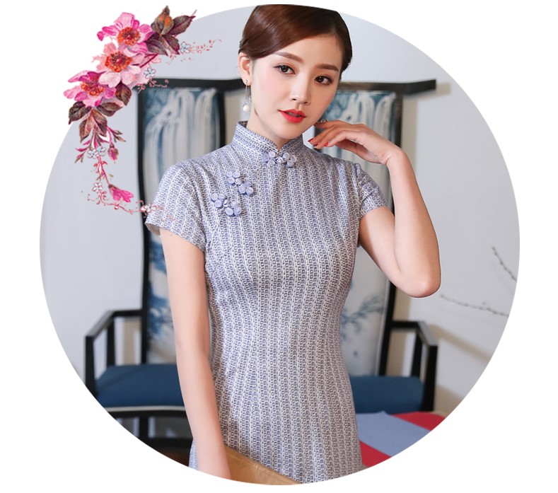 素雅民國(guó)風(fēng)旗袍，時(shí)尚復(fù)古旗袍裙