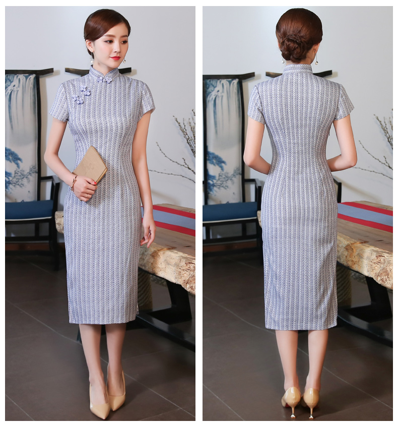 素雅民國(guó)風(fēng)旗袍，時(shí)尚復(fù)古旗袍裙
