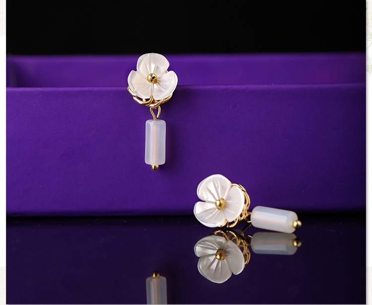 簡約花朵耳釘，少女個性氣質(zhì)耳環(huán)首飾
