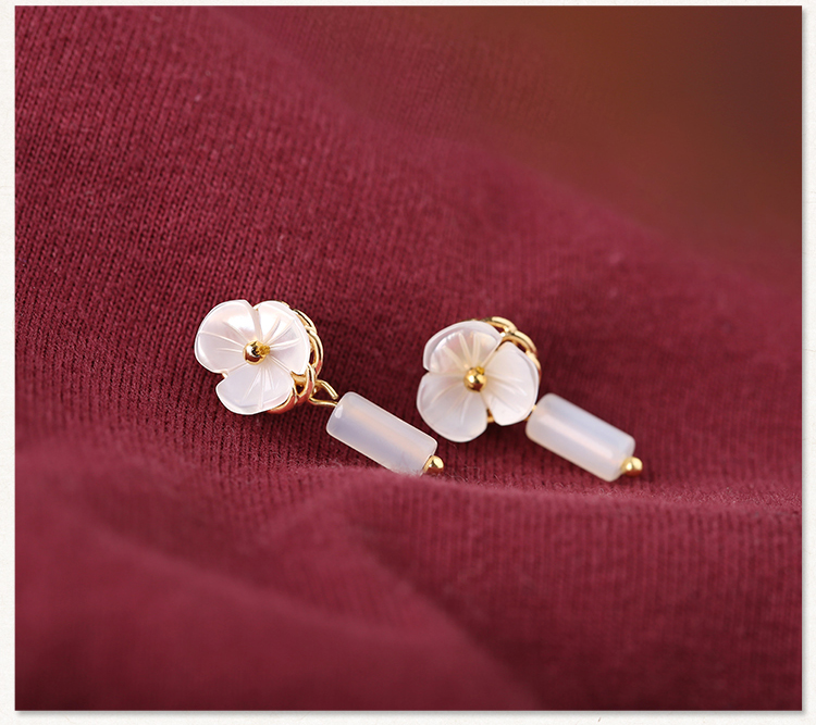 簡約花朵耳釘，少女個性氣質(zhì)耳環(huán)首飾