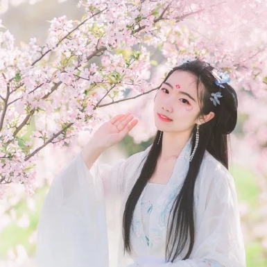 海棠花開女生頭像，唯美古風(fēng)真人頭像
