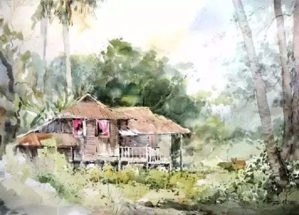 干凈細膩的水彩手繪插畫：彭釗水彩畫作品