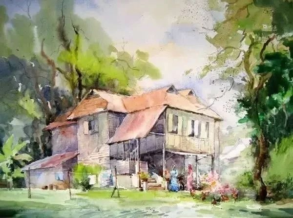 干凈細膩的水彩手繪插畫：彭釗水彩畫作品