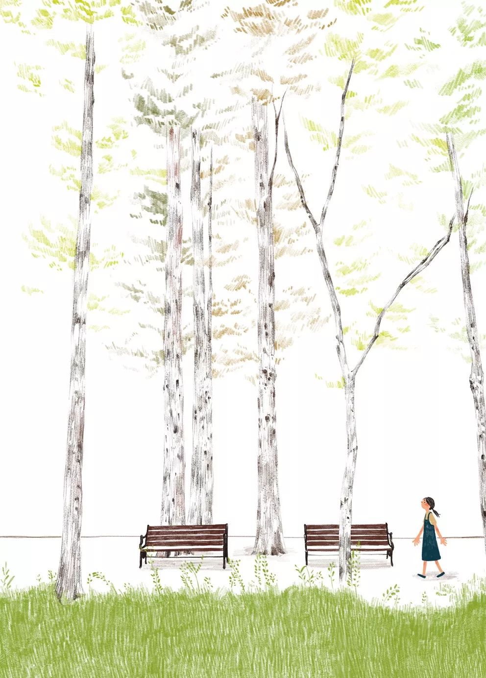 一組小清新彩鉛插畫，唯美的色彩世界!