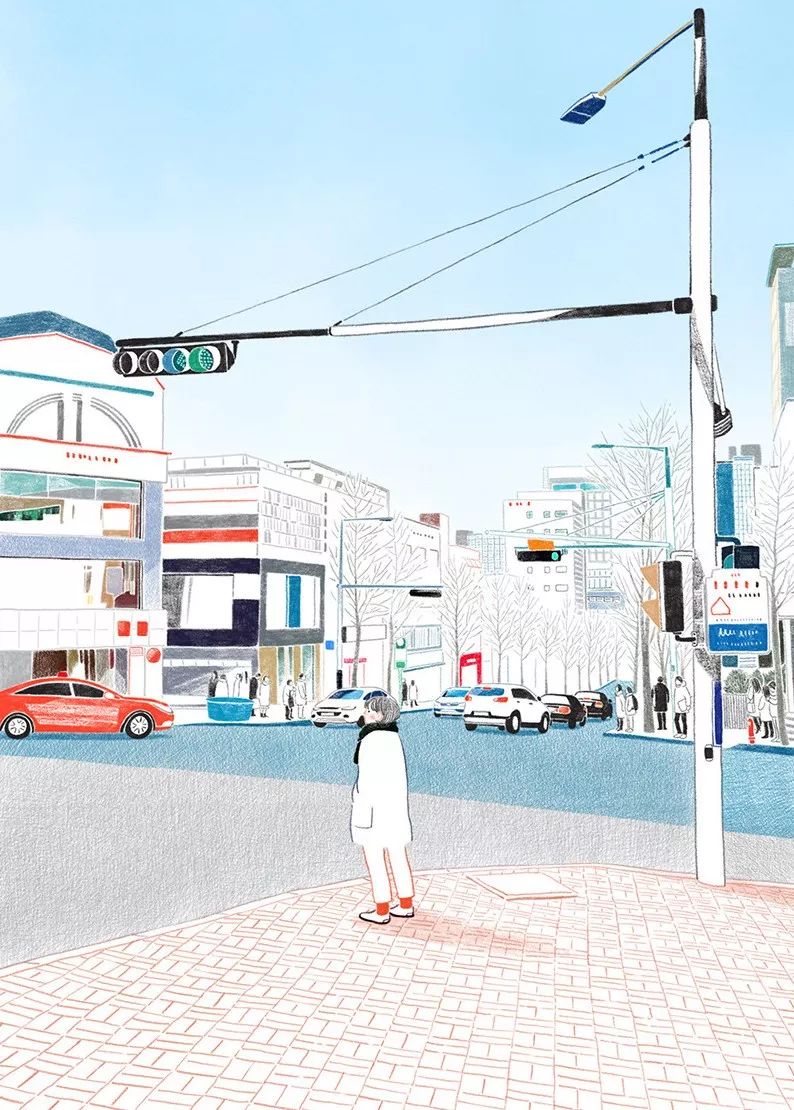 一組小清新彩鉛插畫，唯美的色彩世界!