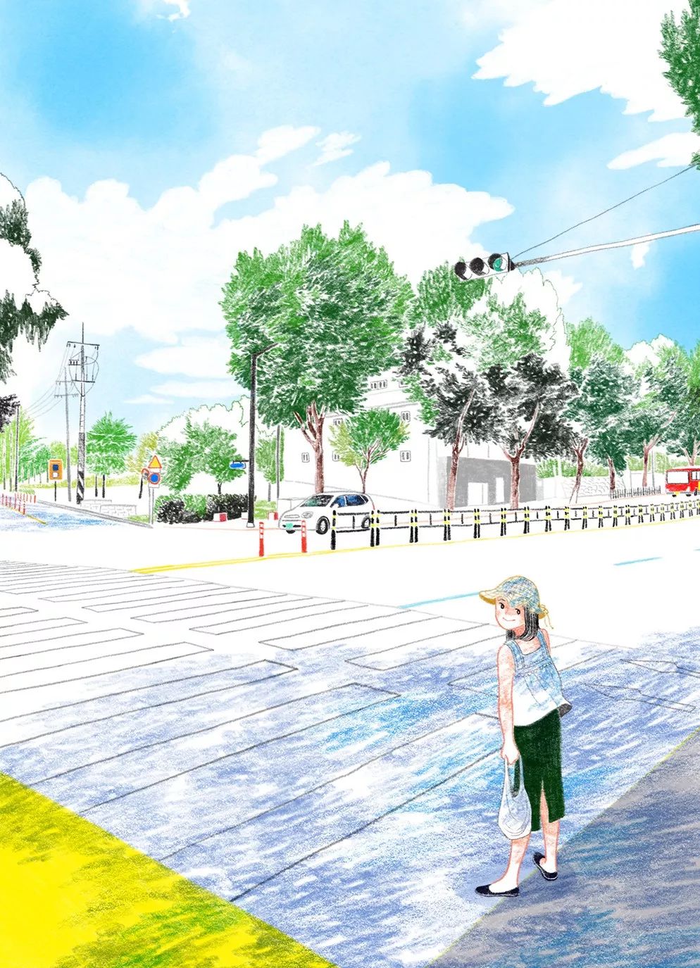 一組小清新彩鉛插畫，唯美的色彩世界!