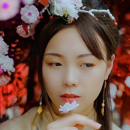 花開(kāi)芬芳女生頭像，唯美古風(fēng)真人頭像