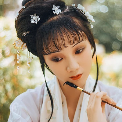 優(yōu)雅庭院女生頭像，唯美古風(fēng)真人頭像