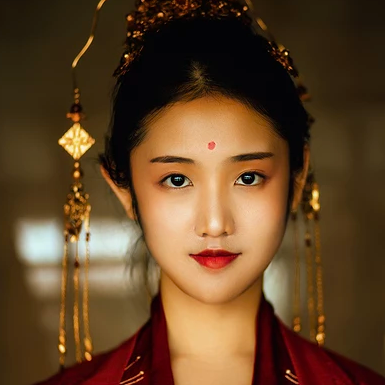 驚艷紅衣女生頭像，唯美古風真人頭像