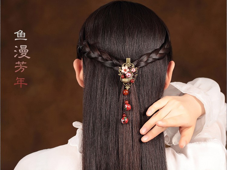 魚漫芳華發(fā)夾：古典匠心啟航閱讀頭飾