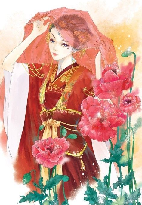 6張唯美古風(fēng)圖片：一襲紅衣、披妝待嫁