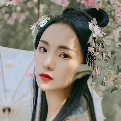 花香滿溢女生頭像，唯美古風真人頭像