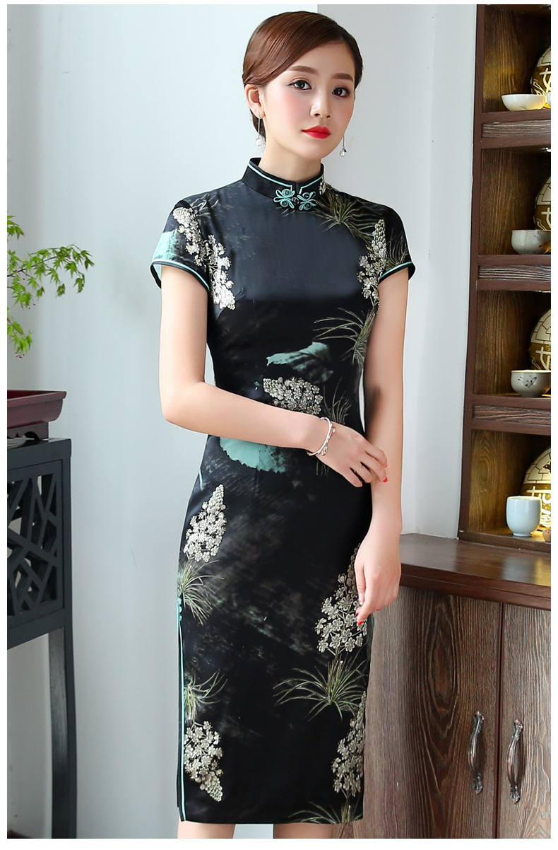 高貴冷艷的墨彩旗袍，奪人心魂的美!