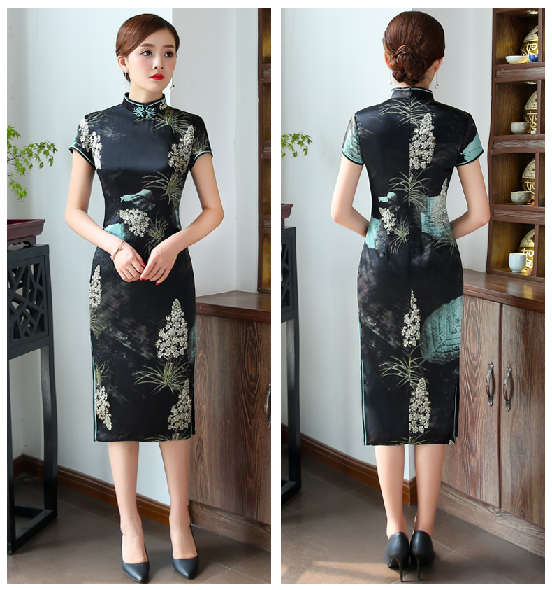 高貴冷艷的墨彩旗袍，奪人心魂的美!