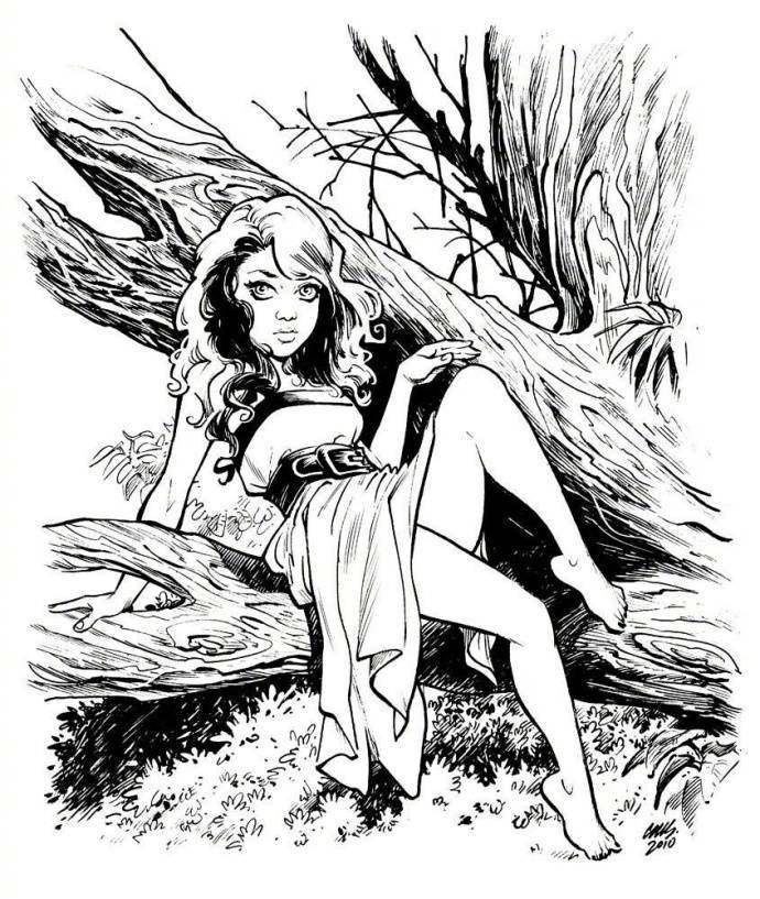 9款性感的黑白女郎插畫，嫵媚的美!