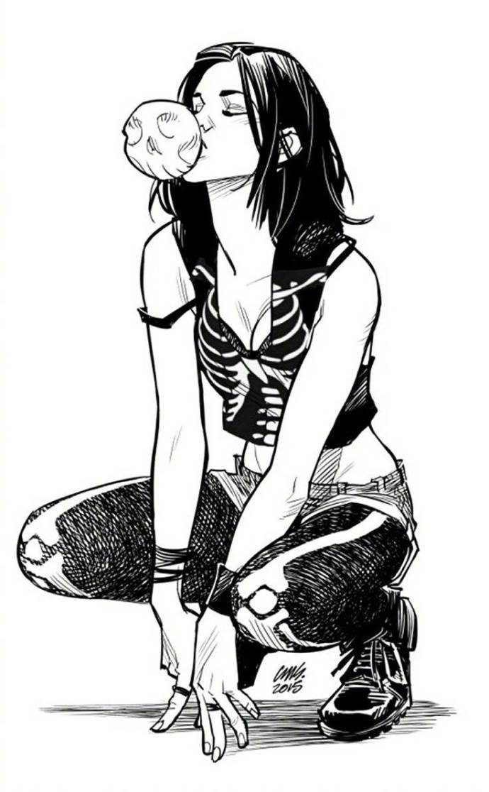 9款性感的黑白女郎插畫，嫵媚的美!