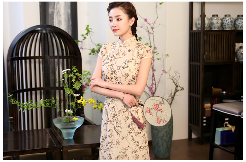 田園風(fēng)花聚旗袍，小碎花風(fēng)情旗袍裙!