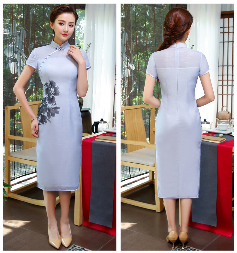 淡雅花濃旗袍，綻放水墨氣息!