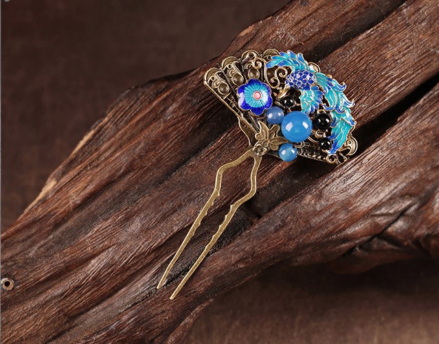 夜鸞芳幽發(fā)簪，一抹浪漫的藍!