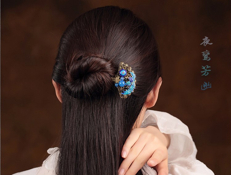 夜鸞芳幽發(fā)簪，一抹浪漫的藍!