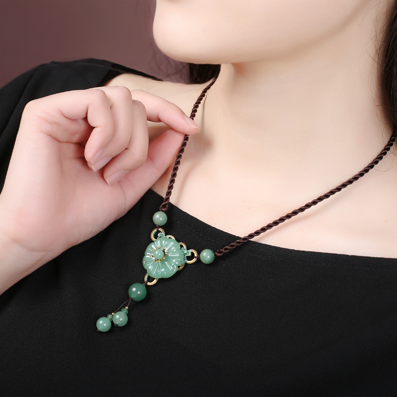 翠旋碧菱項(xiàng)鏈：清新自然的古風(fēng)首飾