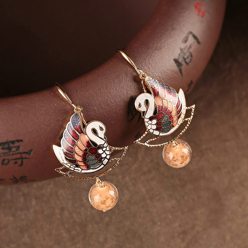 靜緣鴛鴦耳環(huán)，古典美好寓意首飾