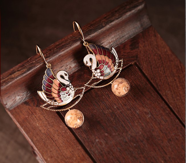 靜緣鴛鴦耳環(huán)，古典美好寓意首飾