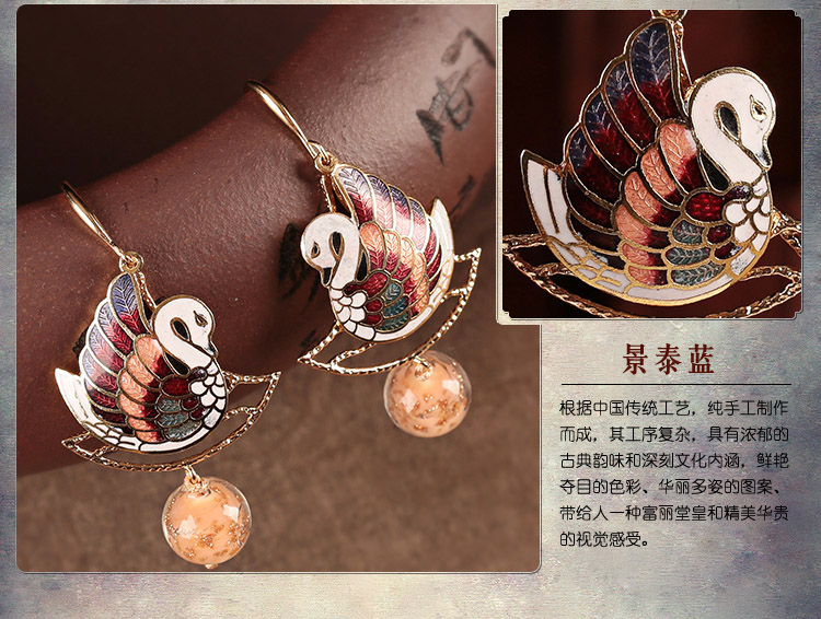 靜緣鴛鴦耳環(huán)，古典美好寓意首飾