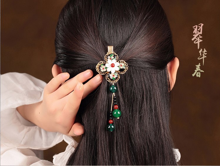 翠華春發(fā)夾，華麗典雅頭飾