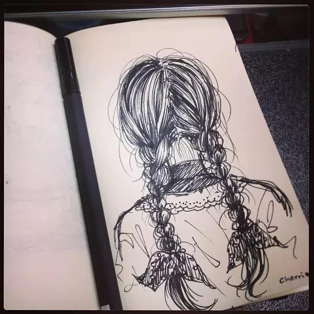 靈動(dòng)的卡通動(dòng)漫人物：黑白鉛筆手繪插畫