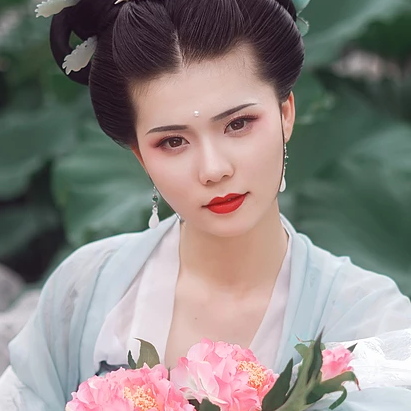牡丹花女生頭像，唯美古風(fēng)真人頭像