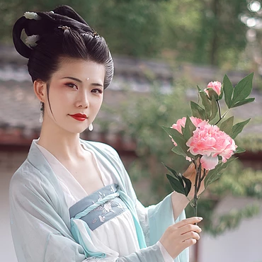 牡丹花女生頭像，唯美古風(fēng)真人頭像