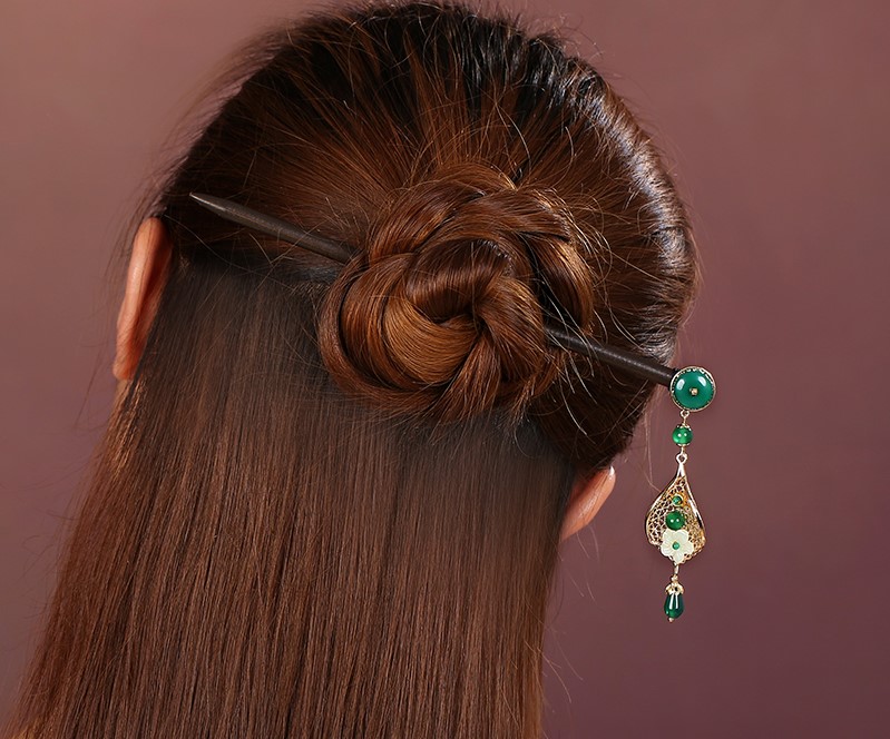 瑪瑙流蘇步搖，古典古風(fēng)簪子頭飾