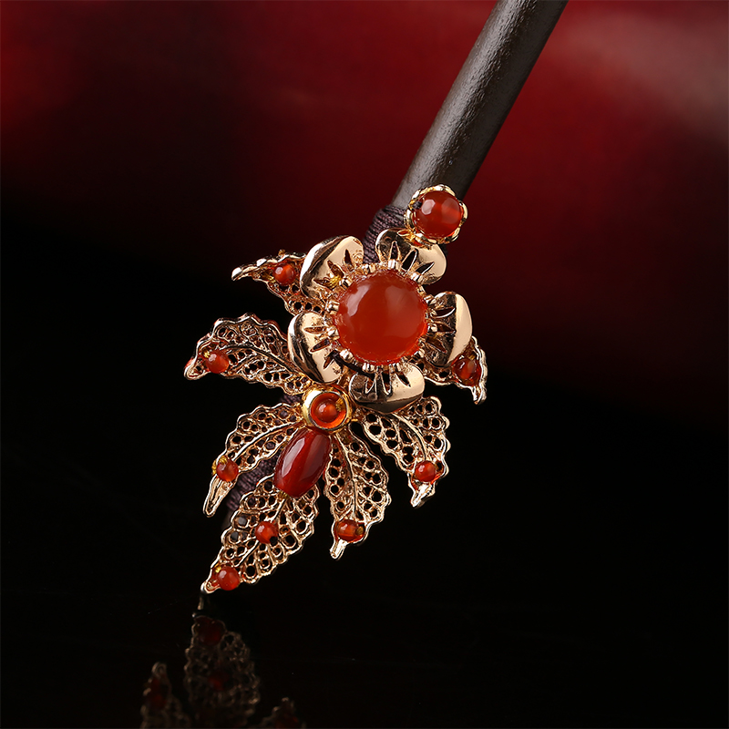 耀眼金色發(fā)簪，古風(fēng)氣質(zhì)頭飾