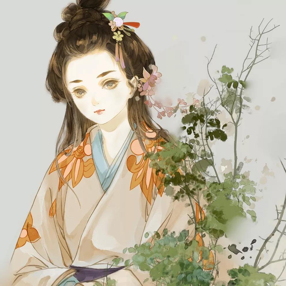 古風(fēng)女子頭像，一顰一笑盡動人