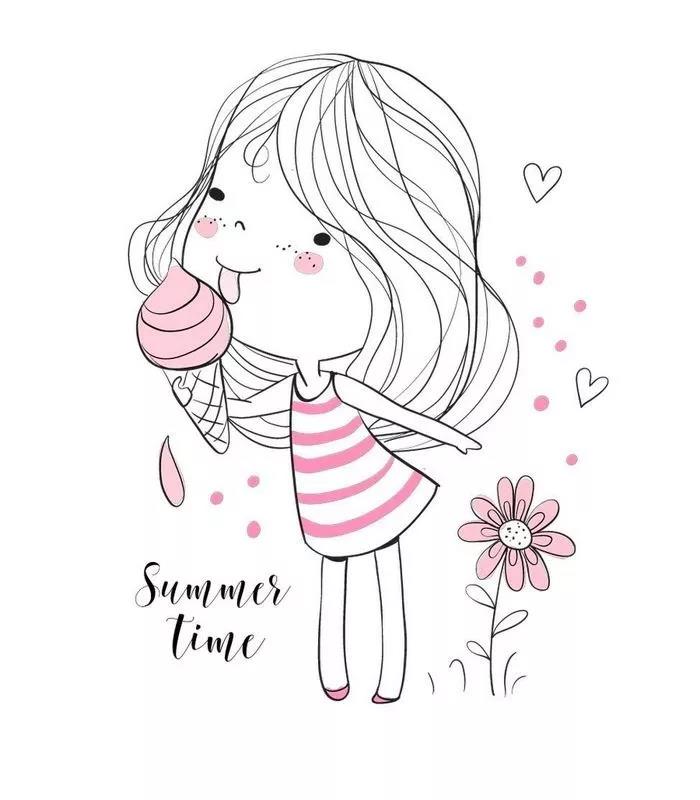 一組清新萌系簡筆插畫：萌動你的心靈！