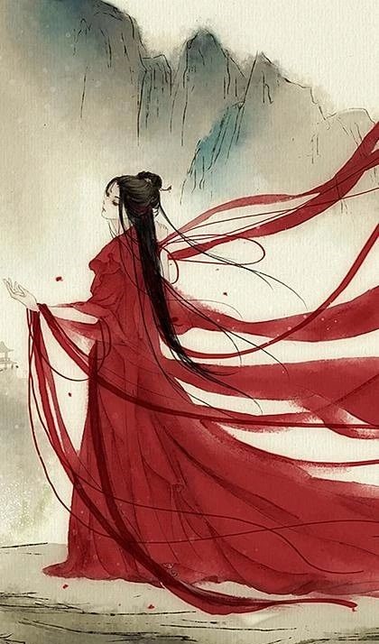 13款驚艷紅衣古風(fēng)圖片，唯美意境圖片!