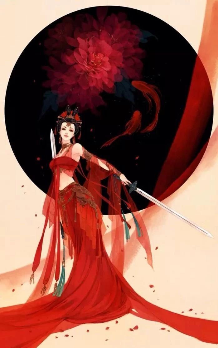 13款驚艷紅衣古風(fēng)圖片，唯美意境圖片!