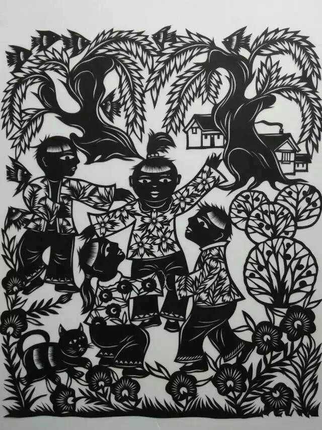 20款童年趣事剪紙:宗華陽(yáng)老師剪紙作品