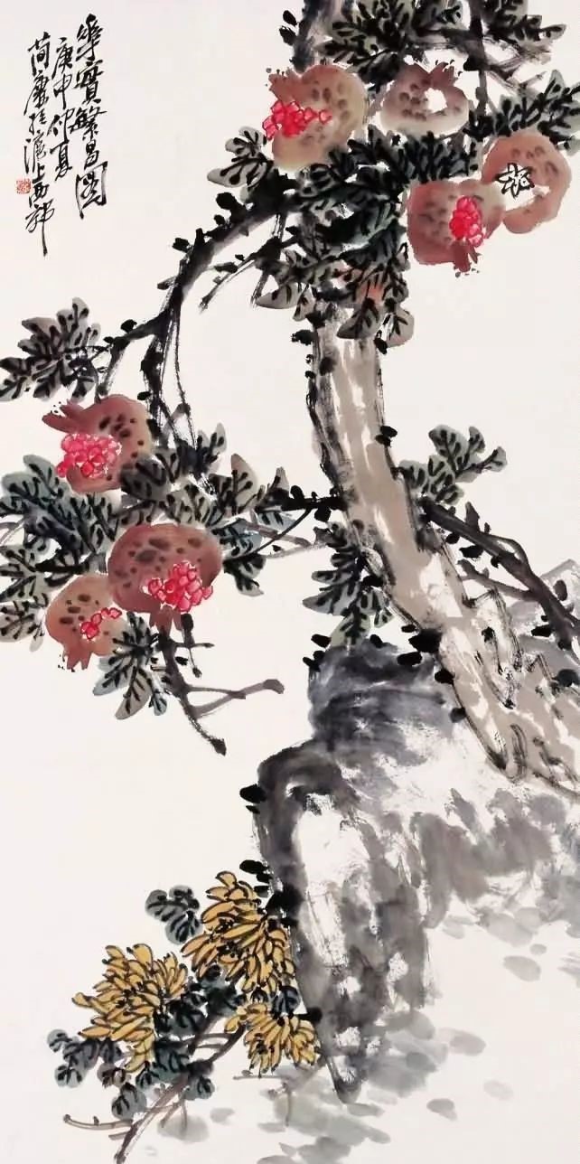 32幅曹簡樓國畫石榴圖：石榴令人垂涎欲滴！