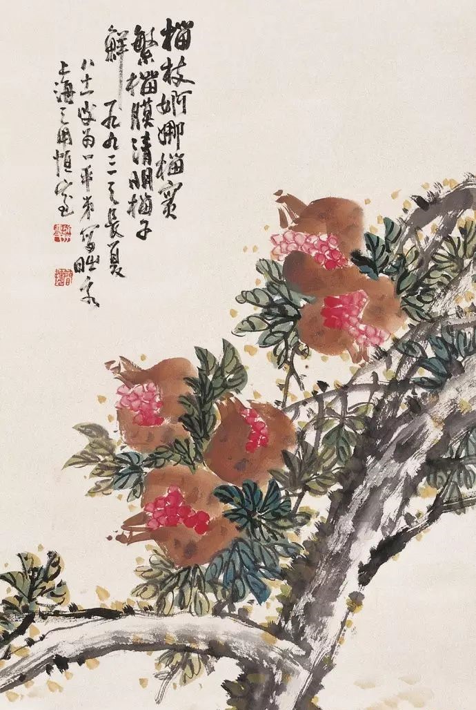 32幅曹簡樓國畫石榴圖：石榴令人垂涎欲滴！