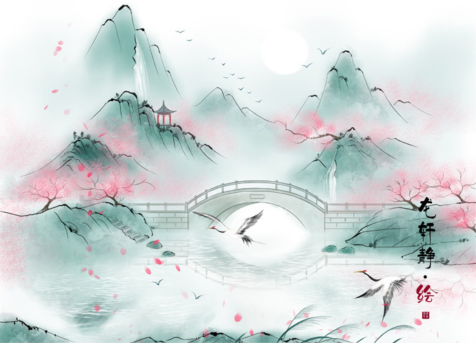 12款古風(fēng)背景圖片：清新脫俗的世外桃源