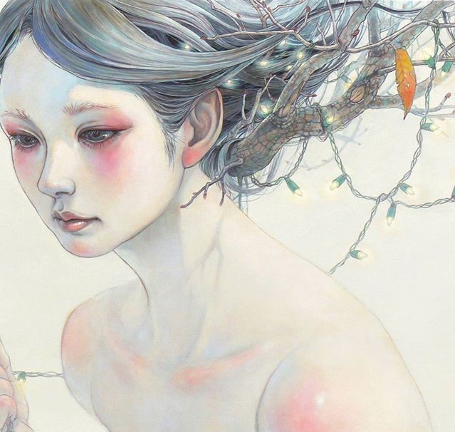 8款飄逸頭發(fā)美女插畫(huà)：小清新唯美插畫(huà)!