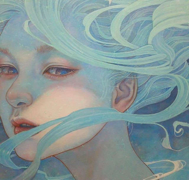 8款飄逸頭發(fā)美女插畫(huà)：小清新唯美插畫(huà)!