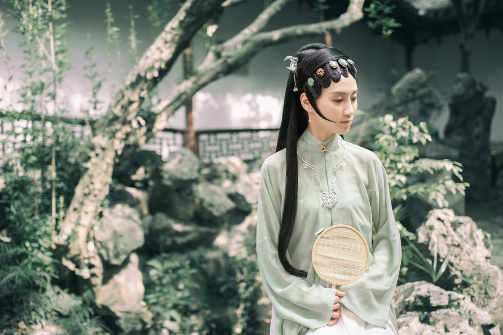 江南園林古裝攝影:黛玉花旦人像攝影